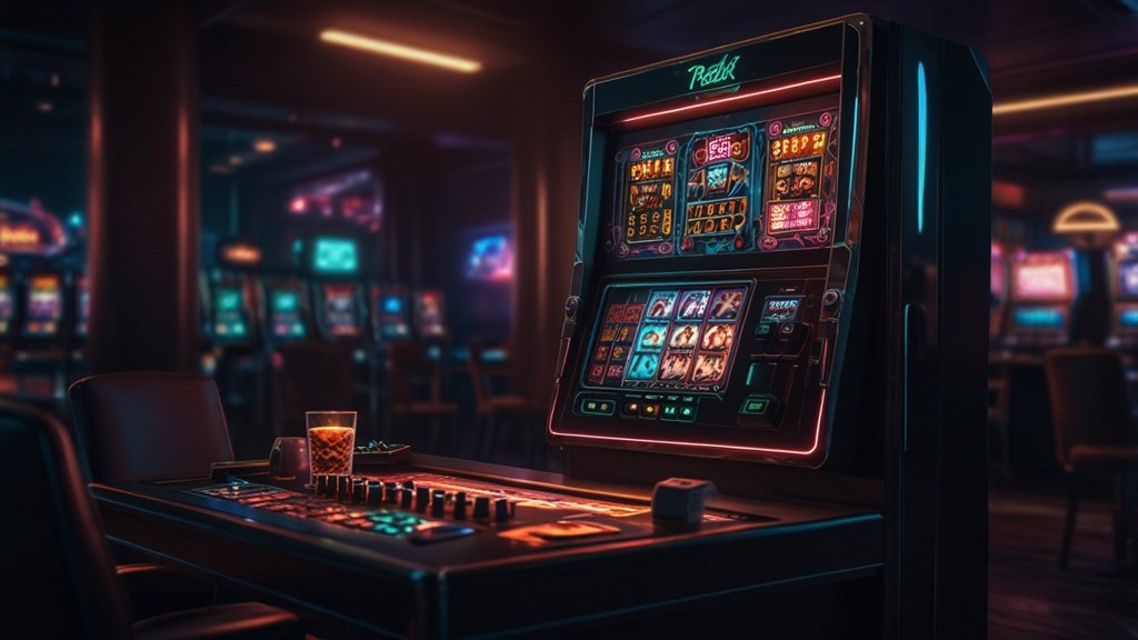 Android phone showing APK installation details in a neon casino setting